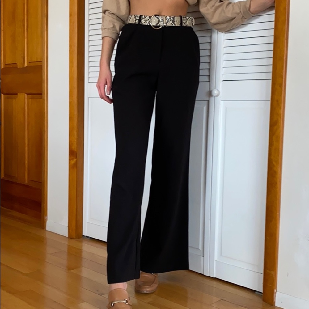 Flare Leg Black Dress Pants